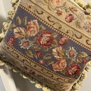 Floral Tapestry Throw Pillow